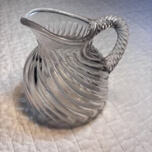 1888 ELSON Antique Swirl EAPG Victorian Crystal Art Glass Syrup Pitcher Creamer